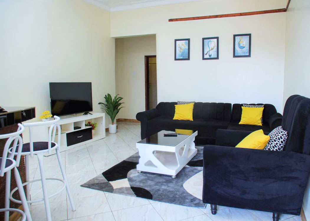Accommodation Services Kampala Uganda. Furnished Apartments Uganda. Airbnb Apartment for Rent Najjera Uganda. Short Stay And Longer Stay Airbnb Services, Airbnb Apartment Vacation Rentals. Jay Home Furnished Apartment Najjera, Kampala Uganda. Airbnb Accommodation Services, 1 Bedroom Apartment, Unlimited WiFi, Dstv, Fridge, Microwave, Gas Cooker, Cutlery And Dinner Plates, Smart Tv, Heater For Hot Bath, Cleaning Services, Home Security 24/7. Houses For Rent Kampala Uganda. Real Estate Uganda. Ugabox.com